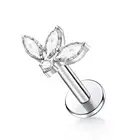 G23 Titanium Flat Back Earrings Studs 20g 18g 16g F136 Titanium Labrets Press...