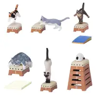 在飛比找PChome24h購物優惠-【日本Stasto】動物愛好系列-貓咪跳箱扭蛋 公仔玩具 寵