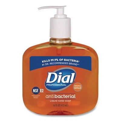 Dial Professional 80790EA 16 oz Antibacterial Liquid Hand Soap - Gold New