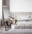 Metal Rectangle Black Free Standing Mirror 50cm x 170cm Style By Inspiration