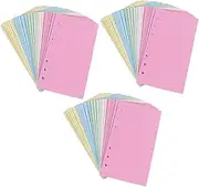 SHOWERORO 3 Pack of A5 Loose-Leaf Papers Refillable Notebook Core Smooth Writing Surface