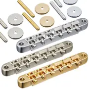 ABR-1 Style BRASS SADDLES Tune-O-Matic Guitar Bridge w/ M4 Posts & Retainer Wire