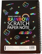 Scratch Off Paper Art - 10 Sheets Handmade Scratch Paper Set - Handmade Scratch Paper Odorless Color Drawing Notebook for Children