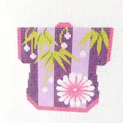 Lee Designs Japanese Flower Petite Kimono Needlepoint Canvas Hand Painted 18ct