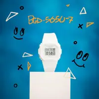 在飛比找ETMall東森購物網優惠-CASIO BABY-G 纖薄輕巧經典方形計時錶/白/BGD