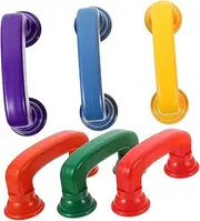 SEWACC 6Pcs Reading Whisper Phone for Early Learning Educational Safe Smooth Plastic Develops Memory Focus and Shape Recognition Skills