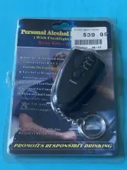 Personal Alcohol Breath Tester with Flashlight & Keychain, New