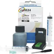 refill24 Refill Set: Refill Ink 50 ml Compatible with Printer Cartridges Canon PG-545 PG545 XL Black + Accessories + Instructions (English Language not Guaranteed), Refill Set with Printer Ink for