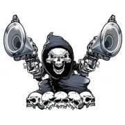 LETHAL THREAT "REAPER GUN" MINI STICKER - DECAL