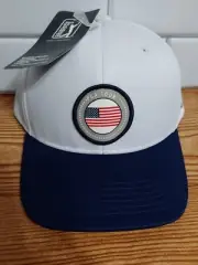 Men’s PGA Tour White Golf Hat NWT Adjustable Snapback OSFA USA Cap Pro Series
