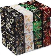 BCOATH 48Pcs Token Dice for Math Learning and Card Games Multi Colour Educational Dice for Easy to Read Numbers for Family Gatherings and Game Nights