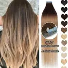 AU Russian Tape In THICK REMY Human Hair Extensions Seamless Skin Weft Full Head