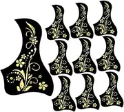 TOGEVAL 10pcs Folk Guitar Pickguard Scratch Resistant Protective Covers for Guitars Unique Floral Pattern Compatibility