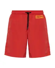 Heron Preston Logo Patch Drawstring Shorts M Red