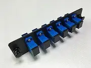 RiteAV LGX Footprint SC Adapter Panel, 6 Ports, Loaded w/6 SC Simplex Singlemode Adapters, Black