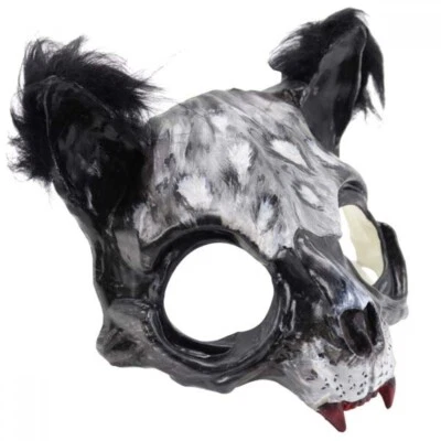 Cat Skull Fox Skull Animal Skull Halloween Costume Masquerade Mask [Gray]