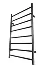 BLACK MATT black Non Heated Towel Rail rack round AU standard 620 mm wide 8 bar