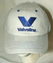 Valvoline Trusted Oil "V" Logo Racing Baseball Khaki Cotton Hat New OSFM