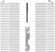 GDDIYing Cable Railing Hardware Kit Left&Right Swage Lag Screws for 1/8" Stair Railing Systems T316 Stainless Steel Deck Railing Marine Grade DIY Wood 60 Pack