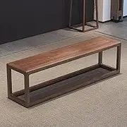 GUAWJRZDP Farmhouse Wood Bench, Dining Bench, Entryway Indoor Bench, Tea Art Stool，Bedroom Bed End Rectangular Stool, Kitchen Wooden Entryway Bench Chair, Brown(120cm/47.2in)