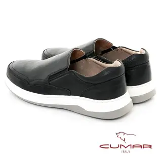 【CUMAR】嚴選真皮舒適休閒鞋(黑色)