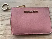 NEW MICHAEL KORS JET SET TRAVEL WRISTLET LEATHER WALLET PRIMROSE Pink MSRP-$188