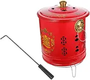 Paper Burner Bucket Enamel Paper Incinerator with Air Vent for Efficient Combustion Safe Design for Home Use for Clean and Decorative Burning of Offerings