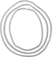 [DEARMAMY] Unique Neck Chain Set 3pcs Fashion Jewelry Retro Style Attractive for Boys Sturdy Comfortable