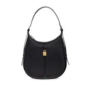 [Demellier] Demellier Small Siena Lock-detail Leather Shoulder Bag ONE SIZE BLACK