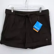 Columbia Womens Shorts Size 8 Brown Sand Spring Roll Up Belted with Pockets