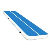 Powertrain 6m x 2m x 20cm Air Track Gymnastics Mat Tumbling Exercise (Blue White)