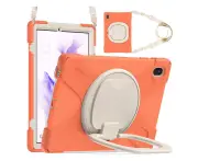 Galaxy Tab S6 10.5 Case Model SM-T860/T865/T867, Shockproof Protective Case with 360 Rotate Hand Strap/Kickstand Orange