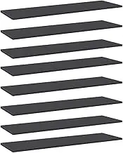 VRAXO Bookshelf Boards 8 pcs Grey 100x30x1.5 cm Engineered Wood -28.77KG,805399