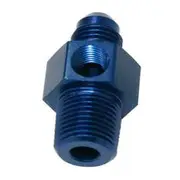 Aeroflow Male NPT to Adapter 3/8" to -8AN with 1/8" Port, AF139-08-06