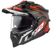 MX701 Explorer Spire Black Titanium Red-06 Adventure Helmet
