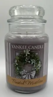 Yankee Candle Frosted Mistletoe Large 22 Oz Jar Candle NEW