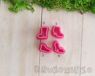 Shoes Boots Polymer Clay Cutter Mini Miniature Cookie Art Craft