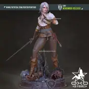 Ciri (1) Unpainted 1/6 resin model kit and base OXO