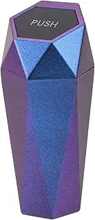 X AUTOHAUX Car Trash Can Portable 3.5" Width 7.9" Height Trash Bin Plastic Gradient Blue 1 Pcs