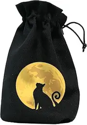 Q Workshop Cats The Mooncat Dice Pouch