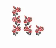 Border machine embroidery pattern Rose cross stitch Design Flowers embroidery.