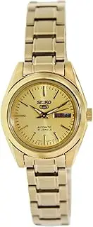 [SEIKO] 5#SYMK20 Women's Gold Tone Stainless Steel Gold Dial Automatic Watch