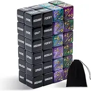 SLAKOZYT 48 Pieces Cube Counter, MTG Dice Counter, D6 Dice Counter, Token Magic Dice, Loyalty Counter Dice Compatible with MTG, CCG, Card Game Accessories with Storage Bag