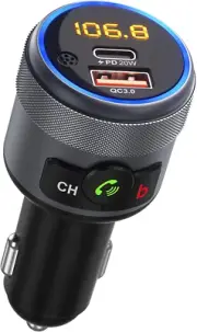 LENCENT Car FM Transmitter, Wireless Bluetooth 5.1 Radio Adapter Car Kit with...