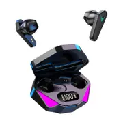 TWS Wireless Bluetooth 5.1 Video Game Low Latency Sports Headphones With Mic - Black