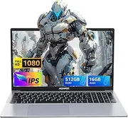 ACEMAGIC Ordenador Portátile, 15.6 Pulgadas, Alder Lake N-95, 16GB DDR4 512GB SSD, 1920 x 1080, Gris Portátil WiFi, BT5.0, 2024 (Gris)