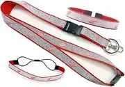 NHL Sparkle Girls Lanyard, Elastic Headband and Bracelet Gift Bundle