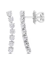 Diamond Select Cuts 14K 1.40 ct. tw. Diamond Curved Linear Earrings