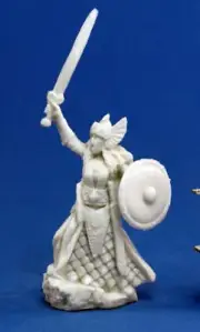 Reaper Miniatures Aina, Female Valkyrie #77052 Bones Unpainted Plastic Figure