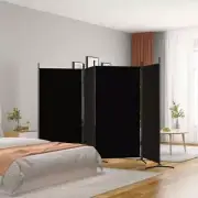 4 Panels Room Divider Foldable Screen Privacy Stand Home Office Partition Black